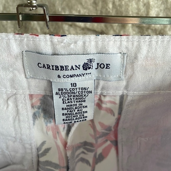 Caribbean Joe Palm Tree Print Shorts Size 10 - Picture 6 of 7